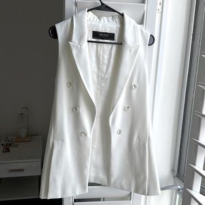 Zara White Vest